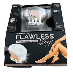Finishing Touch Flawless Legs 18K Gold Plated Rechargeable Razor NEW READ
